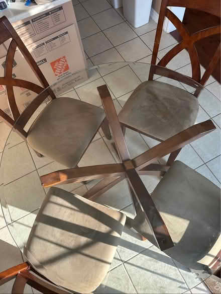 Photo of free Glass kitchen table w/chairs (Box Grove) #3