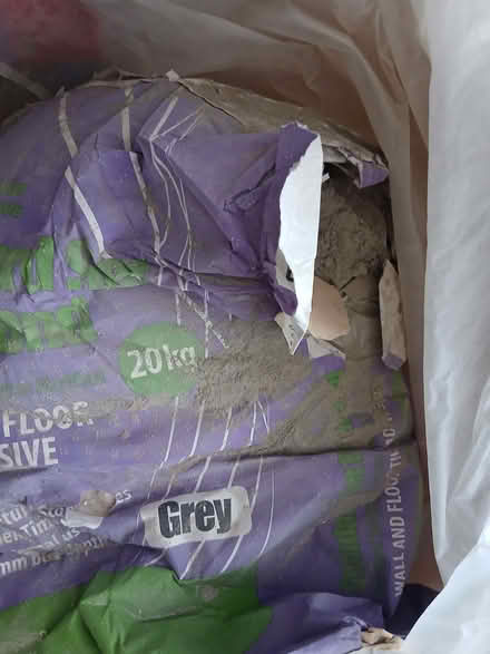 Photo of free Grey wall & floor tile adhesive 20kg. Tilemaster (Wargrave RG10) #1