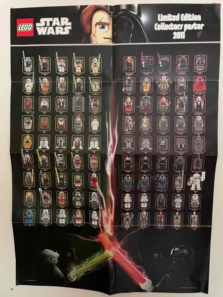 Photo of free Lego Star Wars mini figure poster (Bisley Road GL5) #1