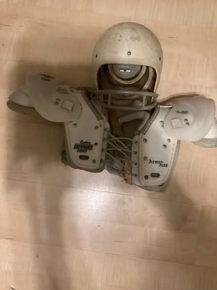 Photo of free Football shoulder pads & helmet (Allen Pond area of Bowie) #1