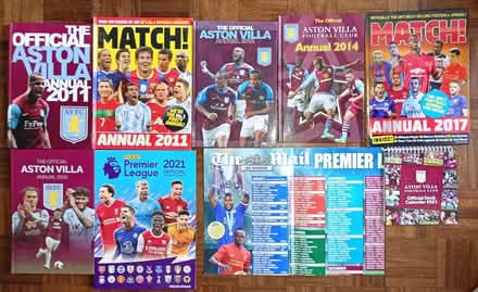 Photo of free 6 Aston Villa annuals & a 2021 Premier League Sticker Album (Harlington UB3) #1