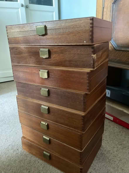 Photo of free Wooden slide storage boxes (Headington OX3) #1