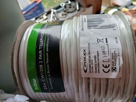 Photo of free 25m new 2pair phone cable (Wargrave RG10) #1