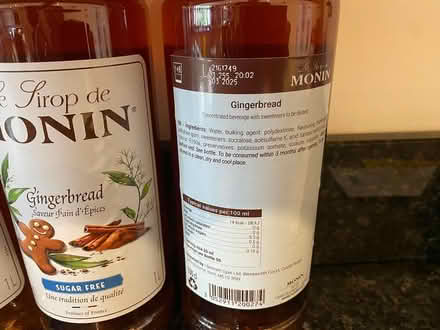 Photo of free Monin Gingerbread syrup (Cople) #2