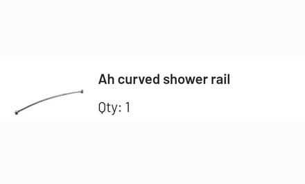 Photo of free curved shower curtain rail (Moseley B13) #1