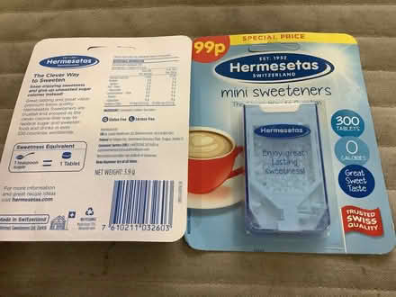 Photo of free Hermesetas mini sweeteners x 2 (Chessington KT9) #1