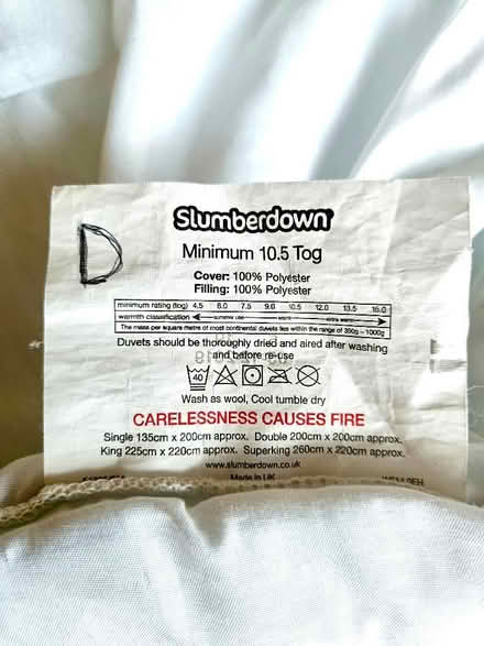 Photo of free Double duvet (Eastwood G46) #2