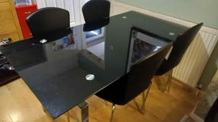 Photo of free Glass topped table and chairs (North Anston, S25) #2