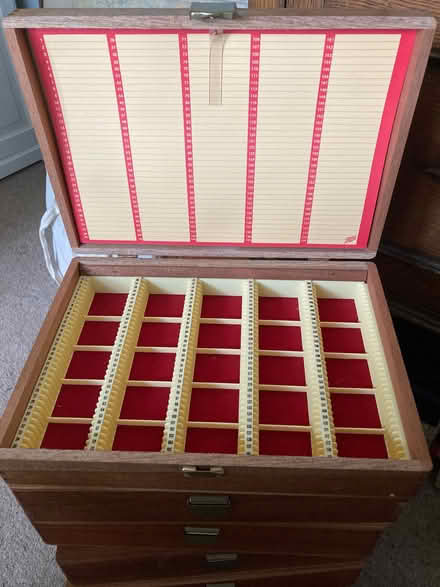 Photo of free Wooden slide storage boxes (Headington OX3) #2