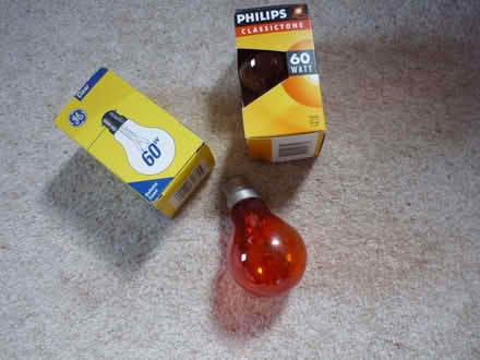 Photo of free Three Red Light Bulbs (Grotton OL4) #1