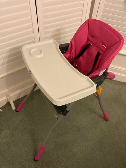 Photo of free Highchair - folding - pink (Eltham, SE9) #1