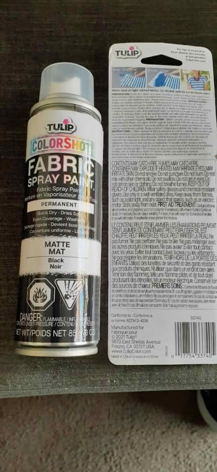 Photo of free Black fabric spray paint (Kanata) #1