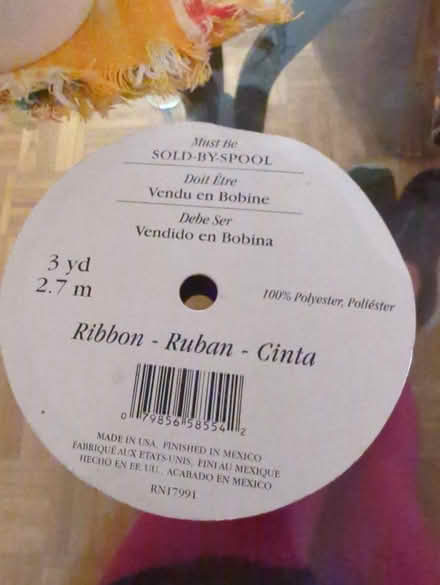 Photo of free Rust colored, polyester ribbon (Richmond Highway corridor) #2