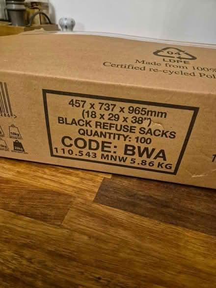 Photo of free Black refuse sacks (Chiseldon, SN4) #1