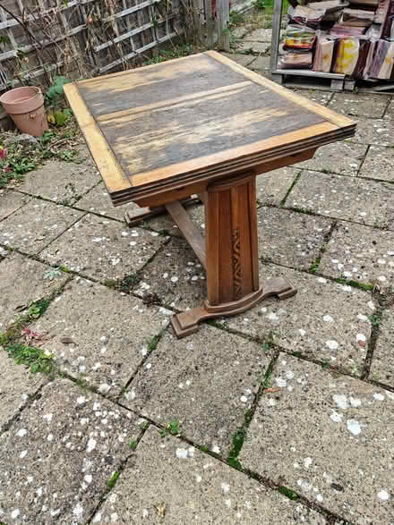 Photo of free 1930s(?) / mid-century draw leaf table. (Alstone GL51) #3