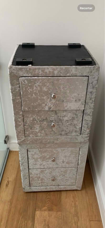 Photo of free x2 velvet bedside tables (Clapham) #1