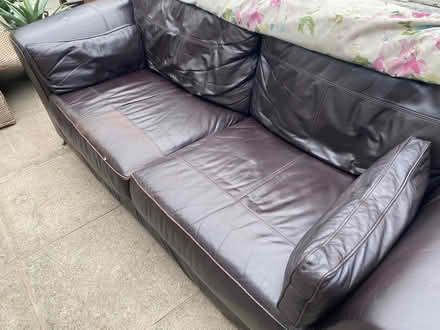 Photo of free 3 seater leather settee (Bescar L40) #2