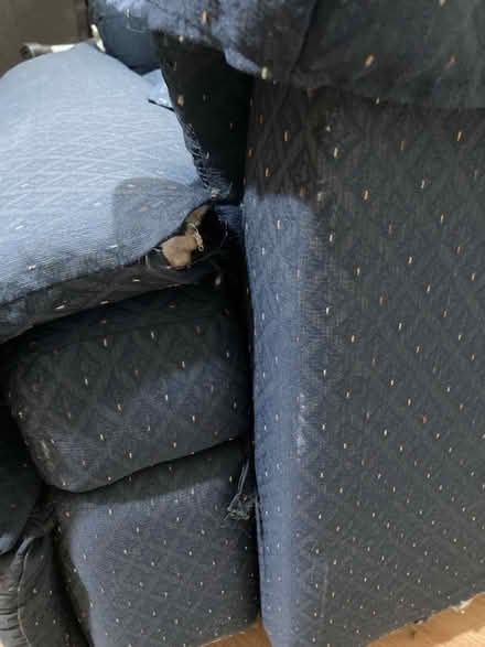 Photo of free La-Z-Boy blue print recliner (Rt 7 & 286) #3