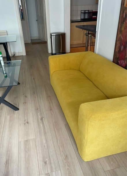 Photo of free yellow sofa (Knightsbridge) #1