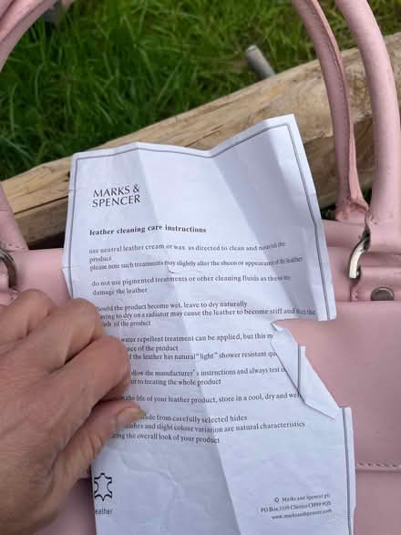 Photo of free M&S pink leather bag (Henley-On-Thames RG9) #3