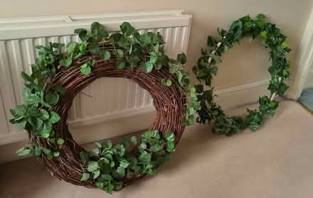 Photo of free Two hoops with artificial foliage (Tottenham N17) #1