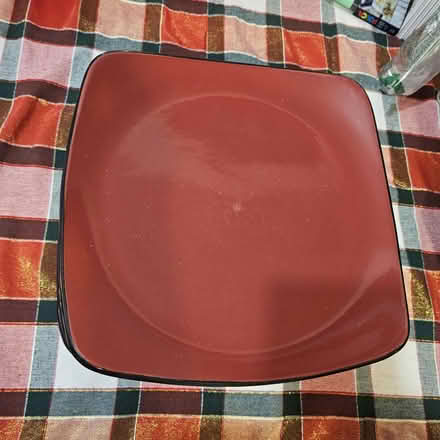 Photo of free Burgundy & Black Dinner Plates (Pape and Eastern Avenue) #2
