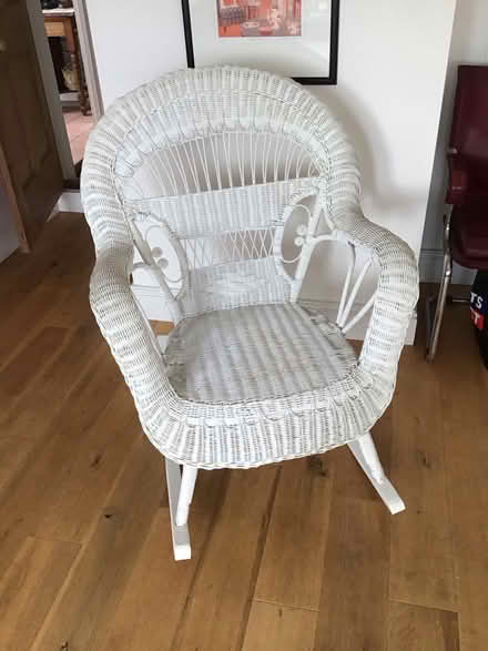 Photo of free White wicker rocking chair (Great Wakering Essex SS3) #1