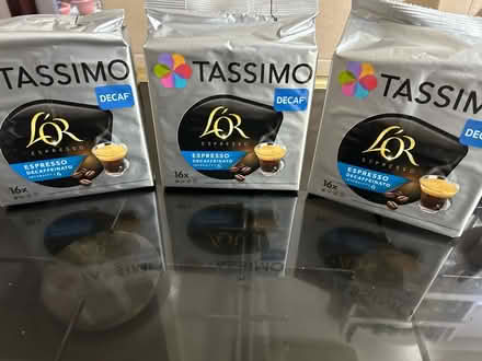 Photo of free Tassimo espresso LQR decaf coffee pods (Marsh LA1) #1