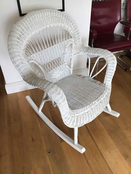 Photo of free White wicker rocking chair (Great Wakering Essex SS3) #2