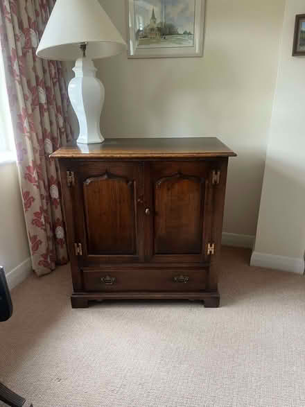 Photo of free TV cupboard -with 2 doors and lower drawer in reproduction d (Horsted Keynes RH17) #2