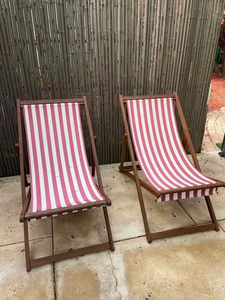 Photo of free 2 wooden deckchairs (Hillarys 6025) #1