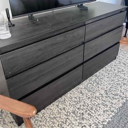 Photo of free Malm 6-Drawer Dresser: Black-Brown (Strawberry Mansion) #1