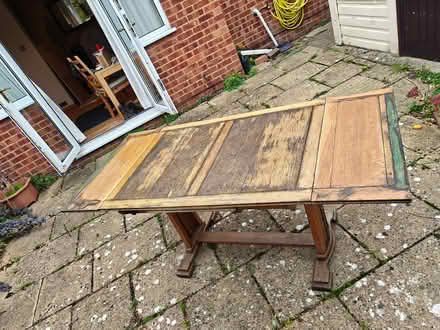 Photo of free 1930s(?) / mid-century draw leaf table. (Alstone GL51) #2