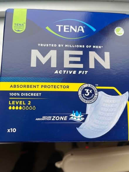 Photo of free 2 packs Tena for Men level2 unopened (Hoddesdon EN11) #1