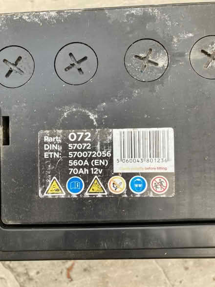 Photo of free Car battery 12v (Yapton BN18) #2