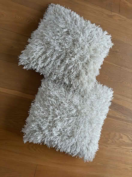 Photo of free Cream shaggy scatter cushions (North Lopham IP22) #1