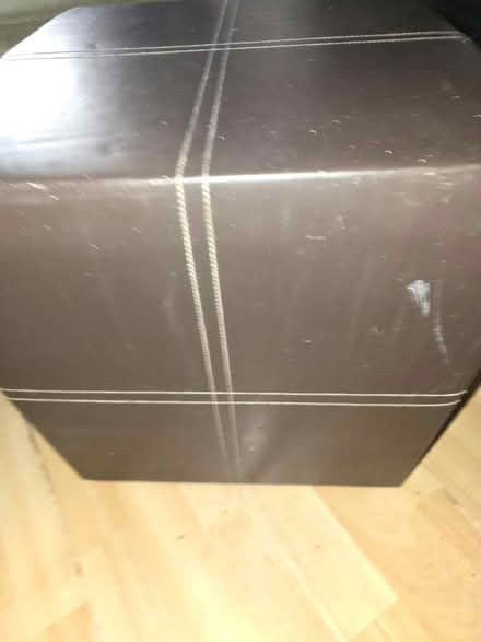 Photo of free Leather look brown occasional table (Rufford L40) #1
