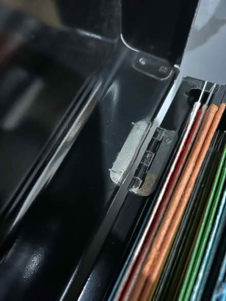 Photo of free black metal filing cabinet & files (Ferndown) #3