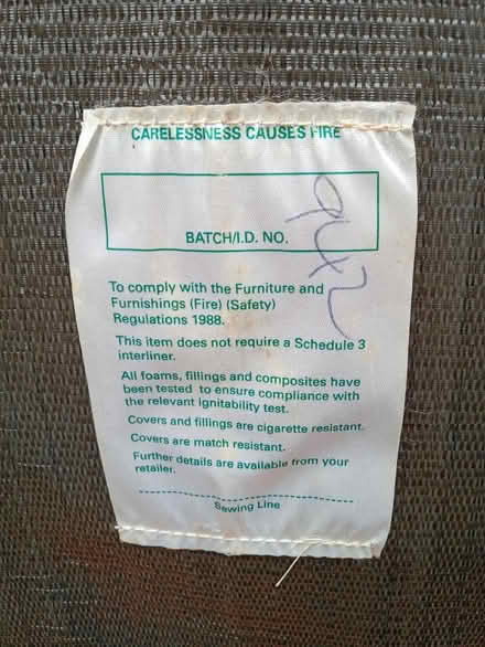 Photo of free 2 large comfy green leather arm chairs (Hertford Heath SG13) #3