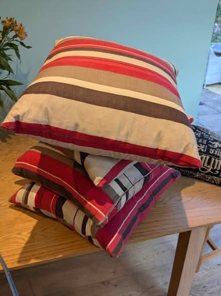 Photo of free 4 stripey cushions (Liphook GU30) #1