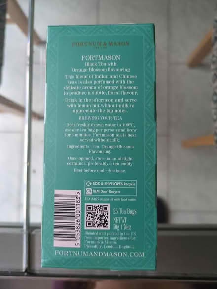 Photo of free Fortnam and mason tea bags (Roffey) #1