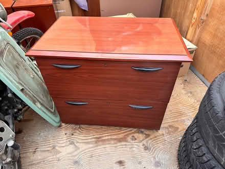 Photo of free Wood 2 drawer file cabinet (Woodridge) #1
