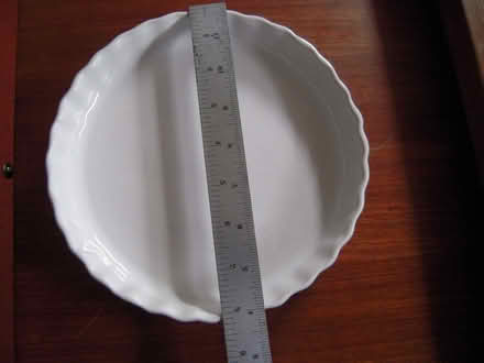 Photo of free Ceramic white round flan dish (Maidenhead SL6) #1