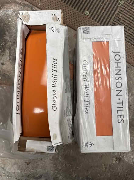 Photo of free Orange glazed ceramic wall tiles (Kings Park, FK8 2HY) #1