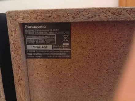 Photo of free Panasonic SB-PM02 passive speakers - pair (Upper Sydenham SE26) #3