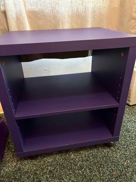 Photo of free Dark blue shelving cube (Great Neck) #2