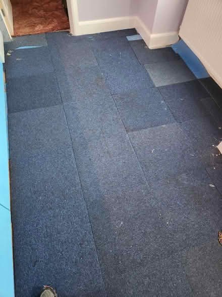 Photo of free Blue Carpet tiles 10m2 (Morecambe LA44n) #3