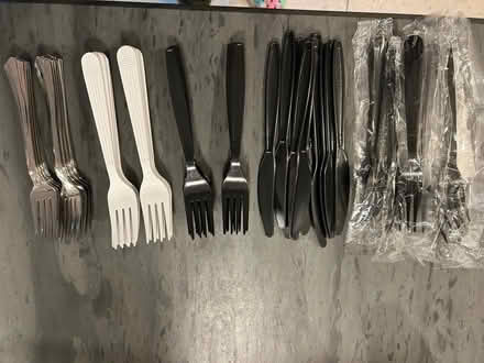 Photo of free Heavy duty plastic forks and knives (Norham Manor OX2) #1