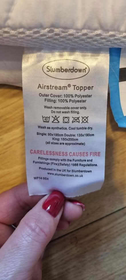 Photo of free Double Slumberdown mattress topper (Lewes BN7) #3