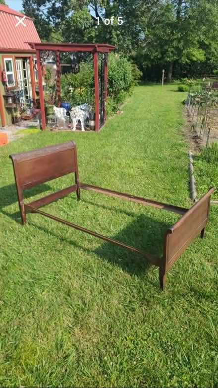 Photo of free single wooden bedframe (Morrisville, PA) #1